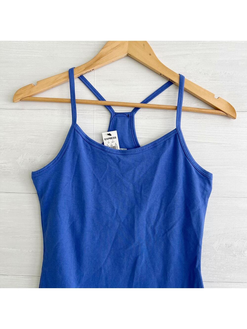 NWT Express - Periwinkle blue Best Loved Cami tank shelf bra, S - Picture 2 of 8
